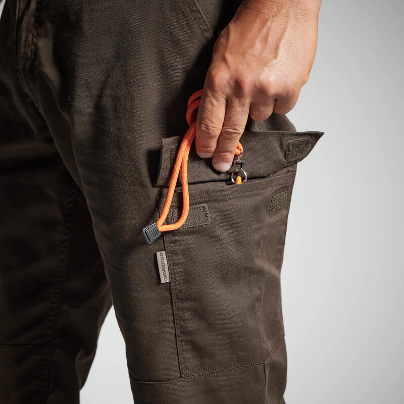 PANTALON CARGO RESISTANT STEPPE 300 MARRON 5 PANTALON CARGO RESISTANT STEPPE 300 MARRON – Image 5