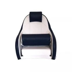 SIÈGE PILOTE DELUXE - BLANC / BLEU -Philippe Pêche siege pilote deluxe blanc bleu 2