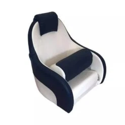SIÈGE PILOTE DELUXE - BLANC / BLEU -Philippe Pêche siege pilote deluxe blanc bleu 3