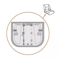 SIÈGE PILOTE DELUXE - BLANC / BLEU -Philippe Pêche siege pilote deluxe blanc bleu 5