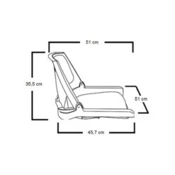 SIÈGE PILOTE RABATTABLE BLANC -Philippe Pêche siege pilote rabattable blanc 5
