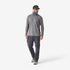 Tee-shirt De Pêche Anti-UV 500 Gris 9 Tee-shirt De Pêche Anti-UV 500 Gris -Philippe Pêche tee shirt de peche anti uv 500 gris 3